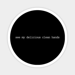 see my delicious clean hands Magnet